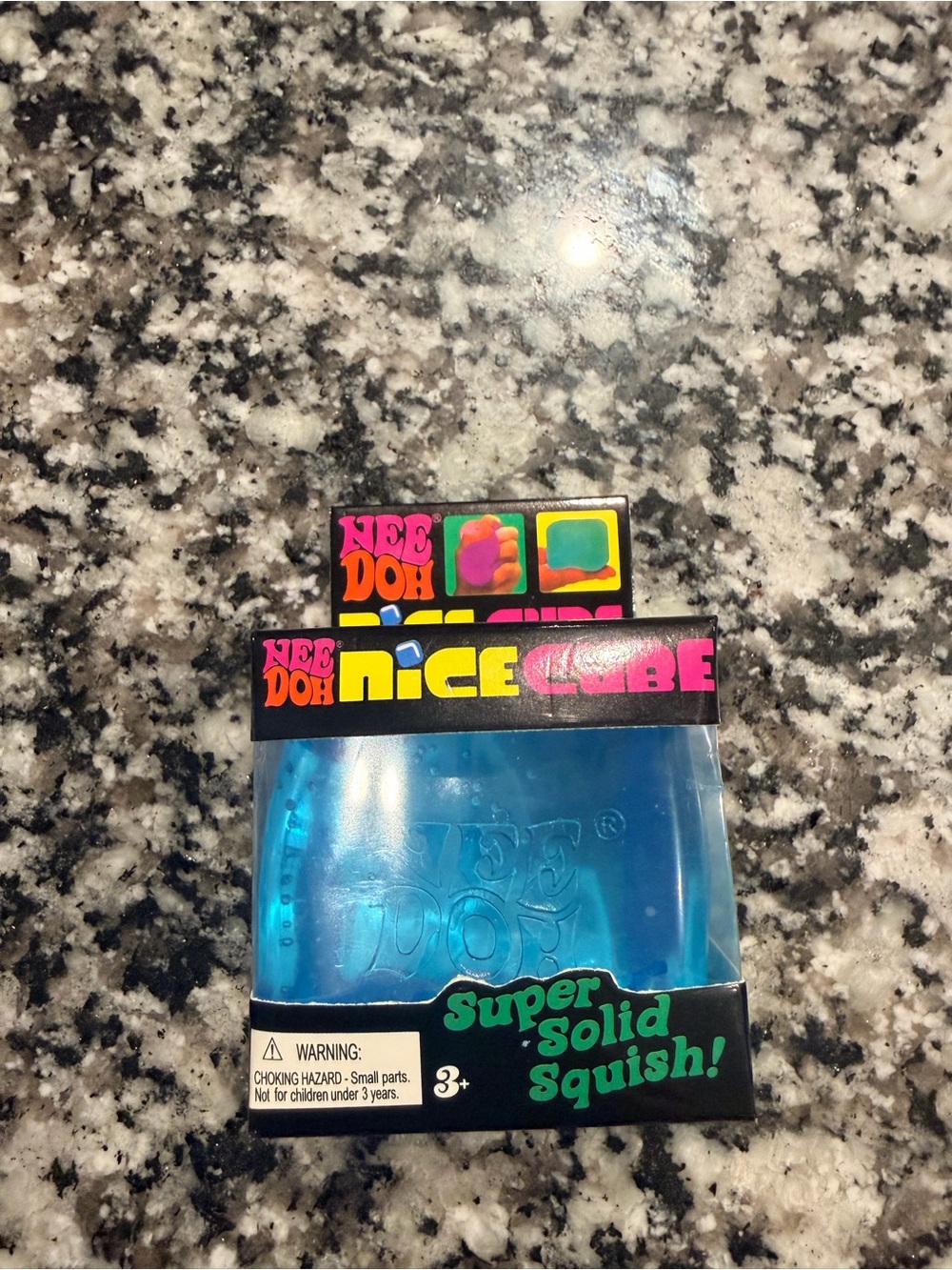 Nee Doh Nice Cube Super Solid Squish - Blue